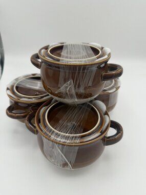 LE TAUCI French Onion Soup Bowls with Handles, 16 Ounce Ceramic French Onion Sou